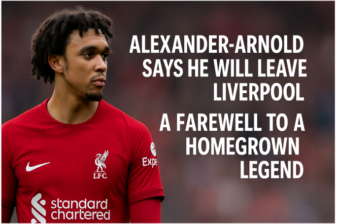 Alexander-Arnold Says He Will Leave Liverpool – A Farewell to a Homegrown Legend